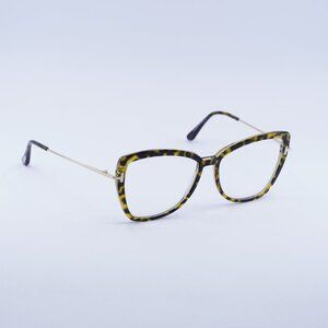 Tom Ford FT5882-B 056 Eyeglasses Havana 55mm Butterfly Frame, Blue Light Block